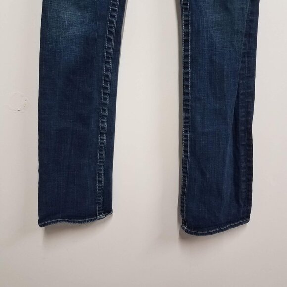 True Religion Johnny Jeans Womens Size 28 Low Rise Straight Leg Blue 10-502TS - Picture 2 of 10
